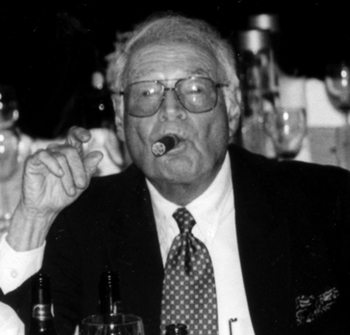 Lew Sayre Schwartz, 2007, "in his element" according to his wife, Barbara. Courtesy of the Schwartz family.