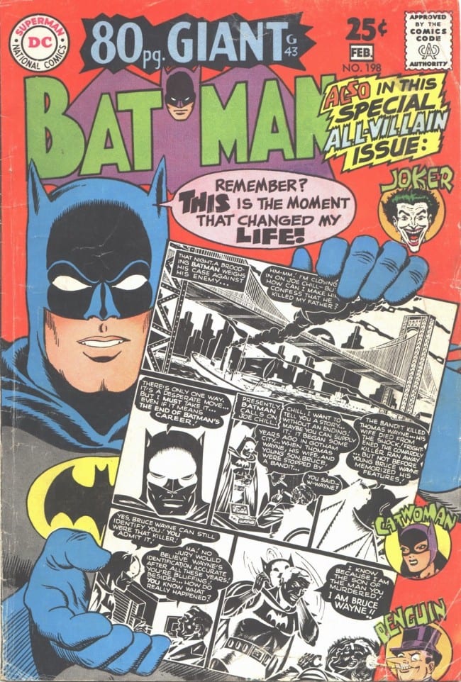 Batman, no. 198 (February 198), cover art by Carmine Infantino.