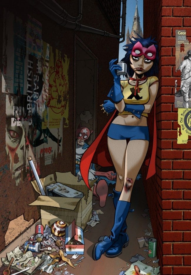 "Lawless", by Jamie Hewlett; designed for Comics Unmasked at the British Library © Jamie Hewlett 2014