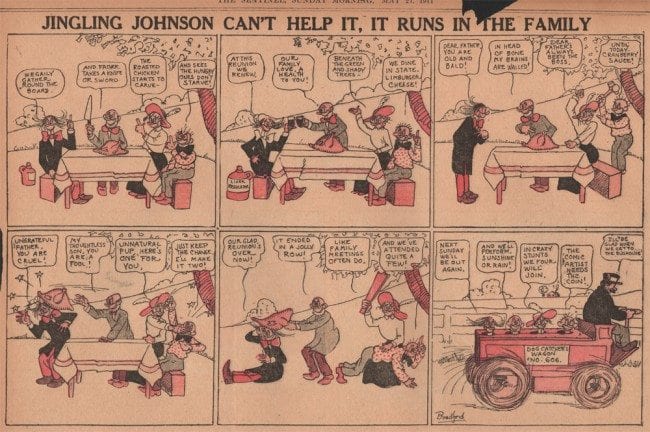 JINGLING JOHNSON by W.R. Bradford - a penultimate episode in which the entire Johnson family goes on a picnic. Naturally, chaos ensues. (May 21, 1911)