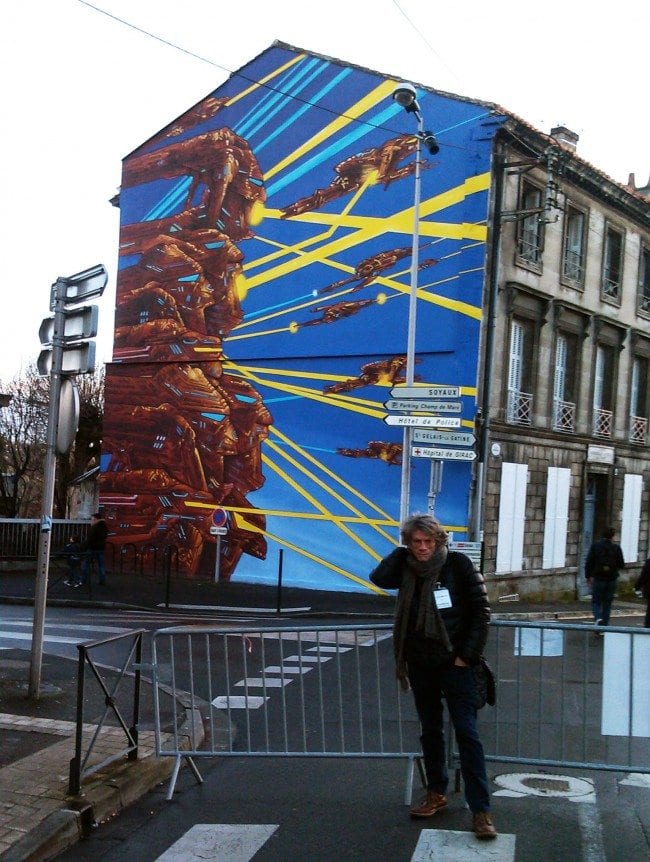 Druillet's Angouleme wall, photo by Marguerite Van Cook