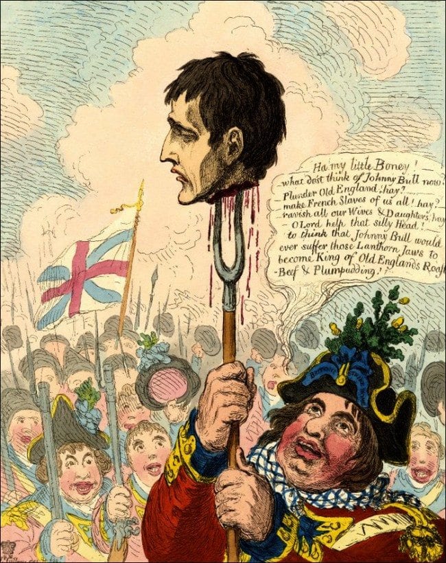 Detail, "Buonaparte, 48 Hours After Landing", James Gillray, 1803 