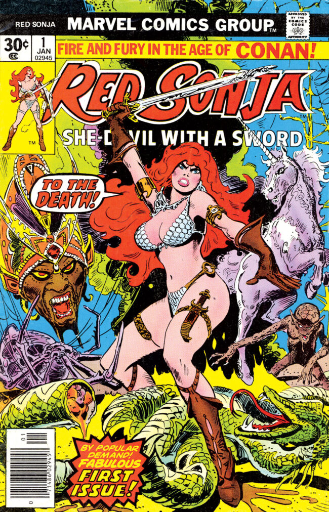 With the interior art of Immortal Red Sonja, they colored her