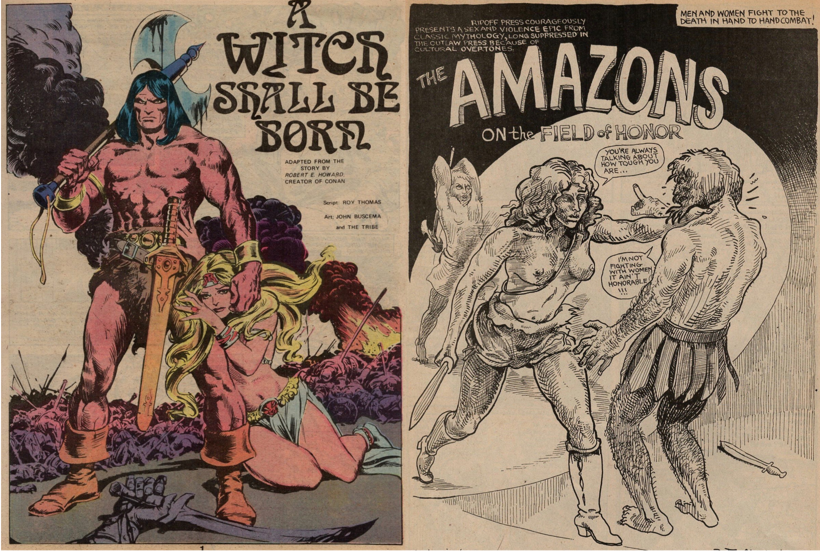 Vintage Retro Forced Sex - Sex and Violence Epics from Classic Mythology: Conan Meets the Queen of the  Amazons - The Comics Journal