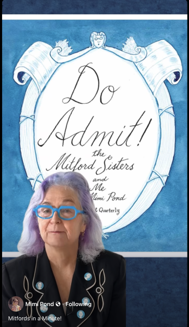 Mimi Pond screenshot of a Mitfords in a Minute reel on social media.