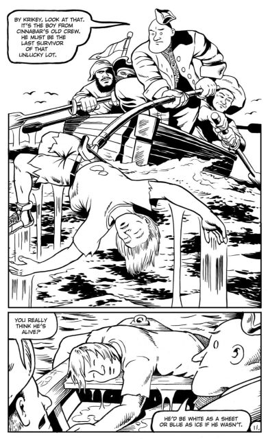 The fully inked page 11 as it appears in Colonia: The Way Home Chapbook One. Art and words by Jeff Nicholson. 