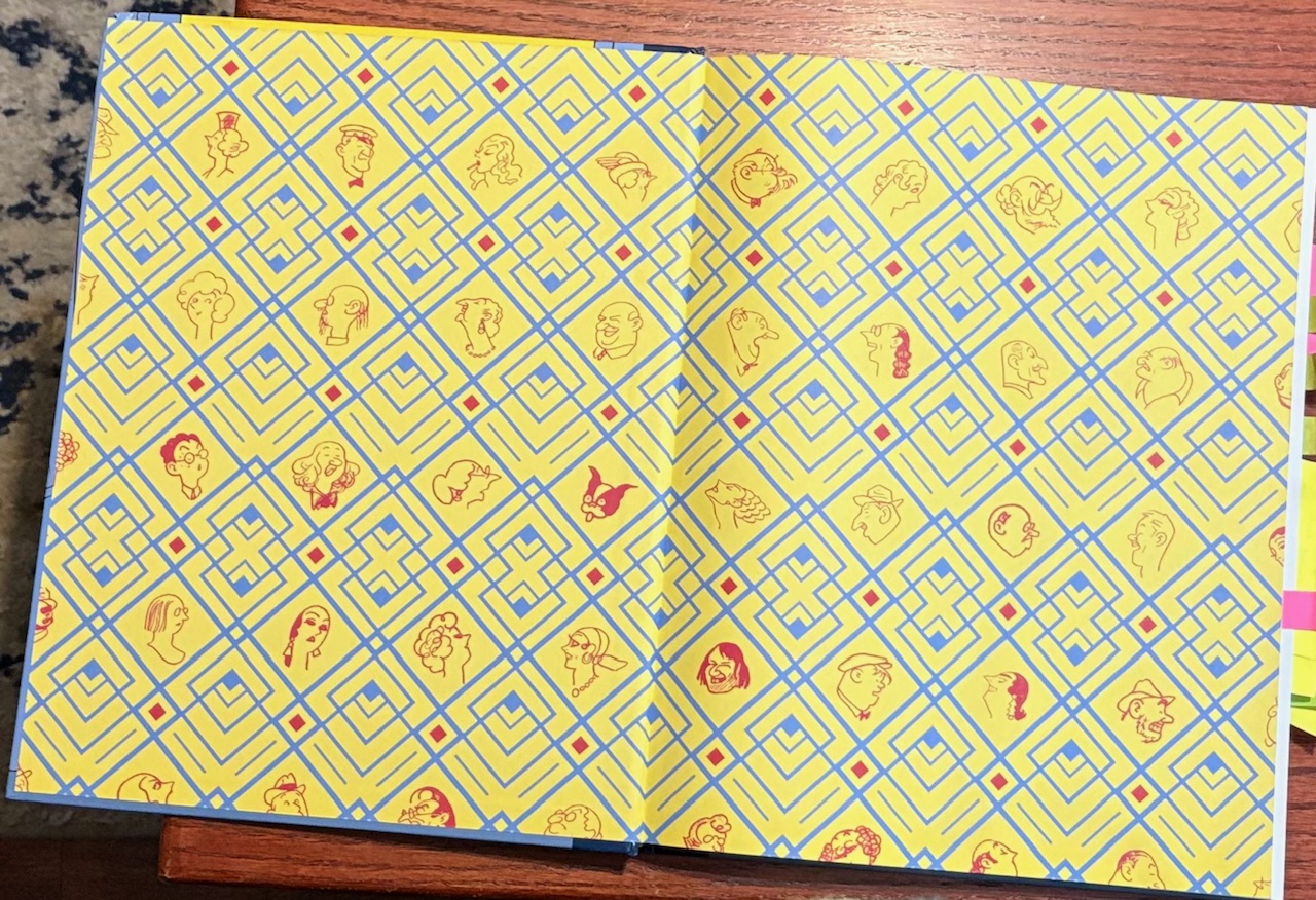 snapshot of end papers by Dash Shaw
