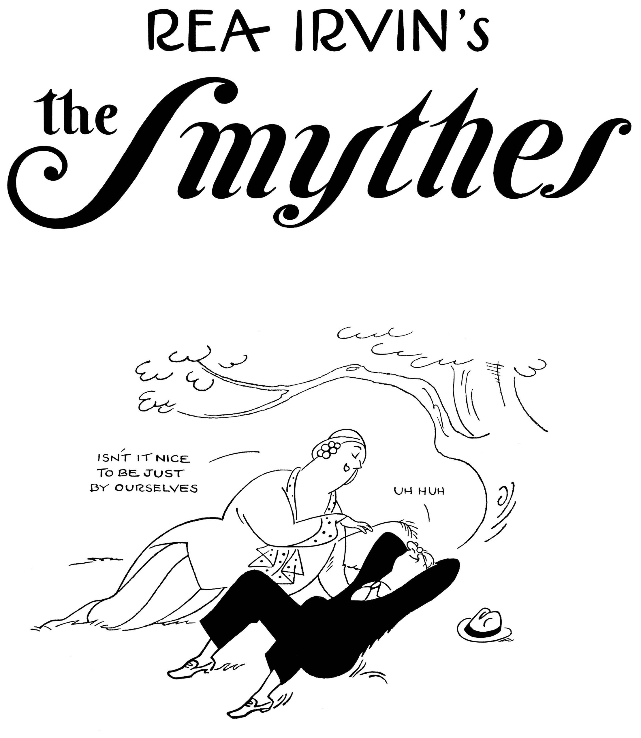 The Smythes under a tree being themselves.