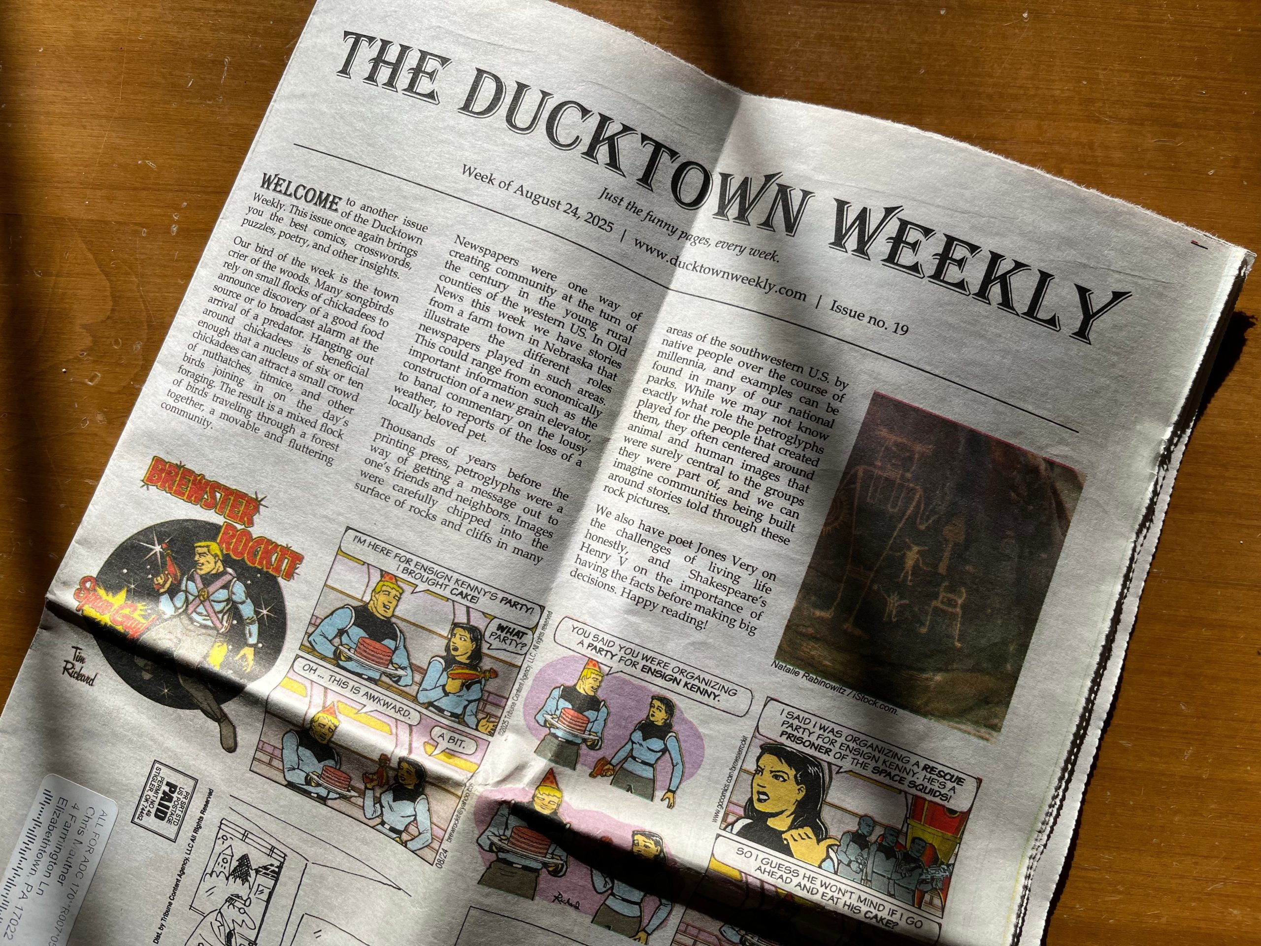 Comic strips … in print? A look at The Ducktown Weekly and other ‘zine’-style newspapers