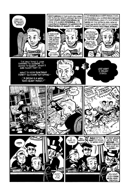 Page from Dork #7. Art and words by Evan Dorkin.
