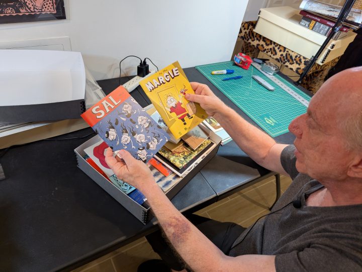 Some of Warren's extensive minicomics collection