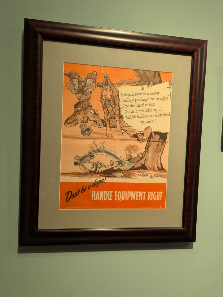 One of Will Eisner's Joe Dope illustrations made for the army during WWII