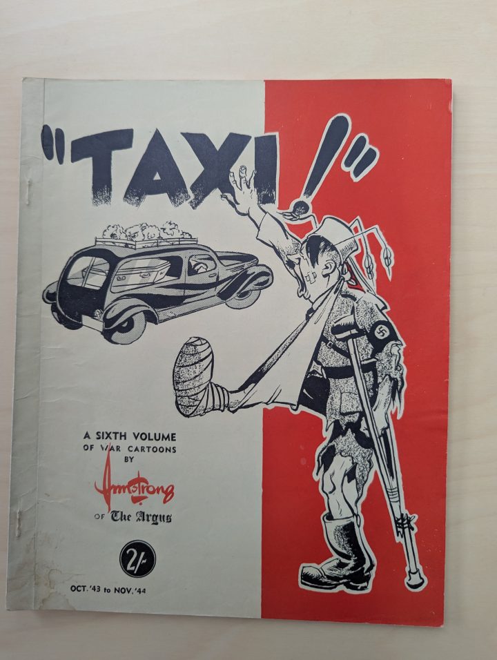 A collection of war cartoons by Mick Armstrong, an Australian cartoonist