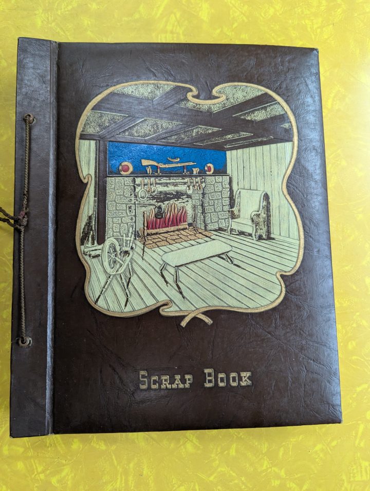 One of many scrapbook collections of old cartoons