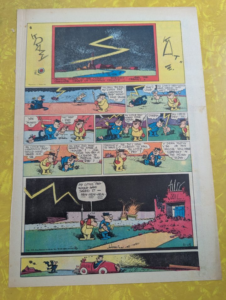 A color Krazy Kat Sunday strip from 1939