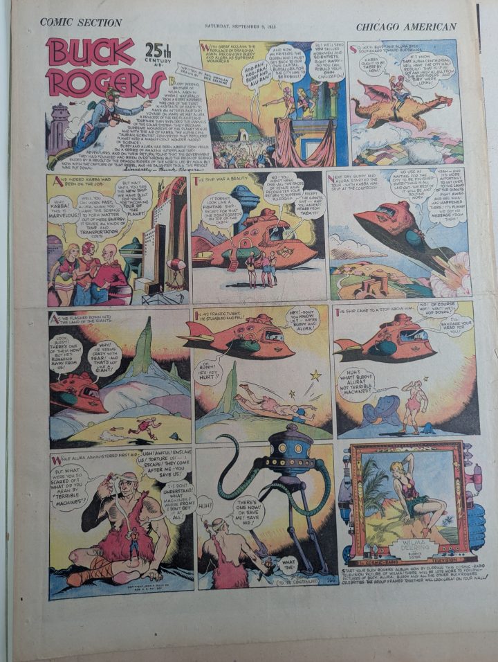A Buck Rogers strip from 1933
